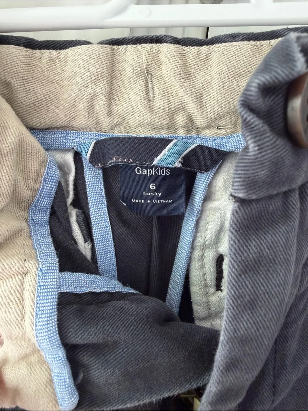 Gap Kids Navy Chino Shorts, size 6 Husky
